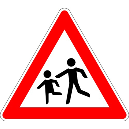 PREMARK Straße Markierung – 1200 mm x 2400 mm – StVO Gefahrzeichen: Radfahrer kreuzen