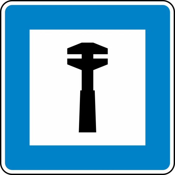 Pannenhilfe Nr. 365-62 - 840 x 840 mm - Richtzeichen