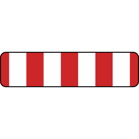 Absperrschranke Verkehrszeichen 600-34 | einseitig | 1600 x 250 mm | Flachform 2 mm | RA2