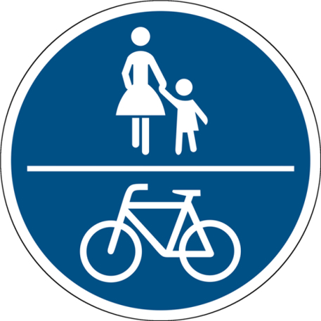 Verkehrsschild 240 - Gemeinsamer Geh- und Radweg (600 x 2000 mm)