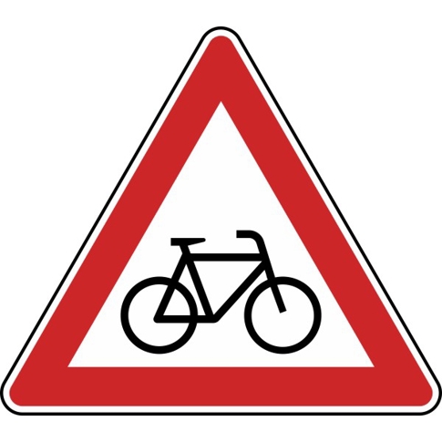Radverkehrszeichen - Aufstellung links Nr. 138-20 - 630 mm - RA2 - Flachform 2 mm