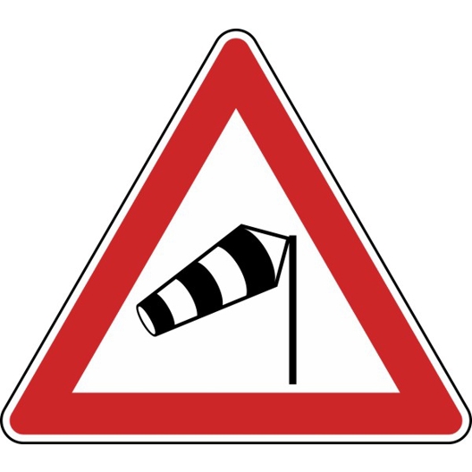 Seitenwind Gefahrzeichen Nr. 117-10 | 1260 mm | RA1 | Alform